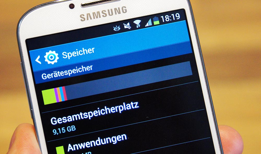 Samsung Galaxy S4 Speicher