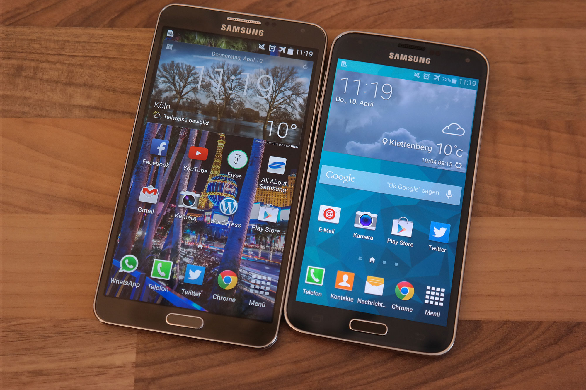 Samsung Galaxy S5 und Galaxy Note 3 im Vergleich - All About Samsung