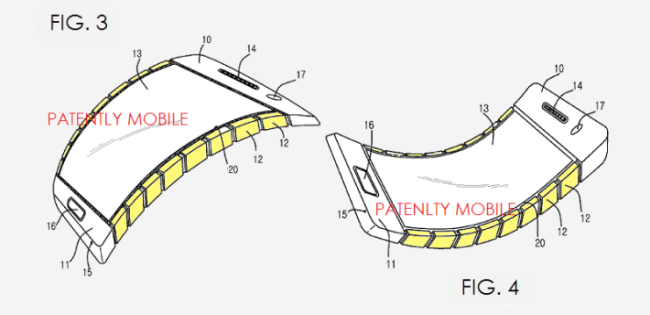 Samsung-Patent-biegbares-Display